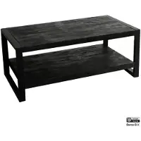 Benoa Salontafel britt zwart met legplank 110
