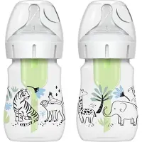 Dr. Brown's Options+ Anti-Colic Babyfles - Brede halsfles - 150ml - Jungle - 2 stuks