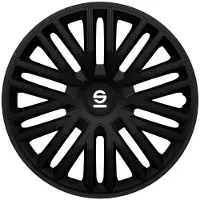 Sparco Wieldoppen Bergamo - 15-inch - Zwart - Set van 4 stuks