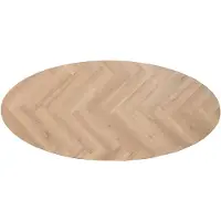 Livin24 Tafelblad ovaal visgraat Mati PVC 280 x 110 cm