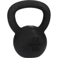 Avento Kettlebell - 12 kg - Gietijzer - Zwart