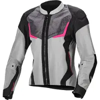 Sonstiges Macna Orcano Damen motorjas, textiel, grijs/roze, maat XS
