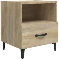 vidaXL Nachtkastje bewerkt hout sonoma eikenkleurig