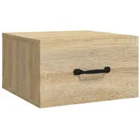 vidaXL Nachtkastje wandgemonteerd 35x35x20 cm sonoma eikenkleurig