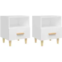 vidaXL Nachtkastjes 2 st 40x35x47 cm wit