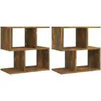vidaXL Nachtkastjes 2 st 50x30x51,5 cm bewerkt hout gerookt eikenkleur