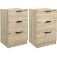 vidaXL Nachtkastjes 2 st 40x36x65 cm sonoma eikenkleurig