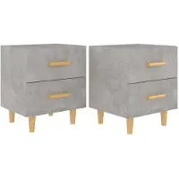 vidaXL Nachtkastjes 2 st 40x35x47,5 cm betongrijs