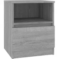 vidaXL Nachtkastje 40x40x50 cm bewerkt hout grijs sonoma eikenkleurig