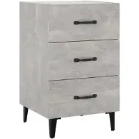 vidaXL Nachtkastje 40x40x66 cm bewerkt hout betongrijs