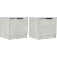 vidaXL Nachtkastjes 2 st 40x39x40 cm betongrijs