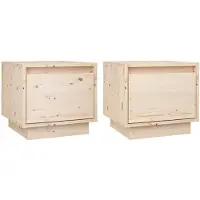 vidaXL Nachtkastjes 2 st 35x34x32 cm massief grenenhout