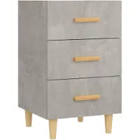 vidaXL Nachtkastje 40x40x66 cm bewerkt hout betongrijs