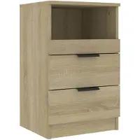 vidaXL Nachtkastje bewerkt hout sonoma eikenkleurig