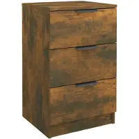 vidaXL Nachtkastje 40x36x65 cm gerookt eikenkleurig