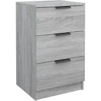 vidaXL Nachtkastje 40x36x65 cm grijs sonoma eikenkleurig