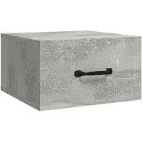vidaXL Nachtkastje wandgemonteerd 35x35x20 cm betongrijs