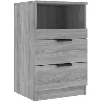 vidaXL Nachtkastje bewerkt hout grijs sonoma eikenkleurig