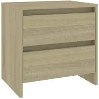 vidaXL Nachtkastje 45x34,5x44,5 cm bewerkt hout sonoma eikenkleurig