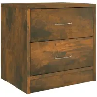 vidaXL Nachtkastje 40x30x40 cm bewerkt hout gerookt eikenkleurig