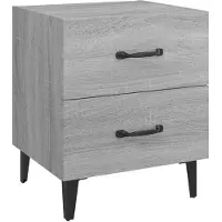 vidaXL Nachtkastje 40x35x47,5 cm grijs sonoma eikenkleurig