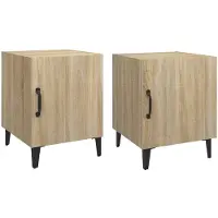 vidaXL Nachtkastjes 2 st bewerkt hout sonoma eikenkleurig
