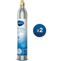 Brita CO2 Cilinder Universeel voor Bruiswatertoestel- Compatibel met Sodastream - 2 stuks - Tot 120L