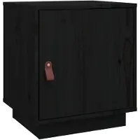 vidaXL Nachtkastje 40x34x45 cm massief grenenhout zwart