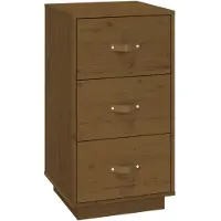 vidaXL Nachtkastje 40x40x75 cm massief grenenhout honingbruin