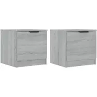 vidaXL Nachtkastjes 2 st 40x39x40 cm grijs sonoma eikenkleurig