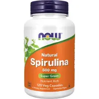 Now Spirulina 500 mg (120 Capsules) - kruiden-en-planten, spirulina - spirulina