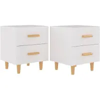 vidaXL Nachtkastjes 2 st 40x35x47,5 cm wit