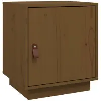 vidaXL Nachtkastje 40x34x45 cm massief grenenhout honingbruin