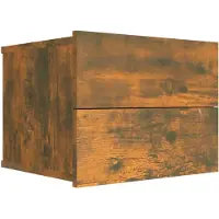 vidaXL Nachtkastje 40x30x30 cm bewerkt hout gerookt eikenkleurig