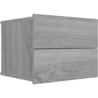vidaXL Nachtkastje 40x30x30 cm bewerkt hout grijs sonoma eikenkleurig