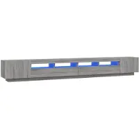 vidaXL 3-delige Tv-meubelset met LED's bewerkt hout grijs sonoma eiken