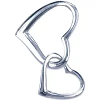 MOOYE ® - Collectie Zilveren Dubbelhart klein ketting hanger