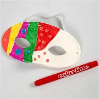 Packlinq Masker, h: 9,5 cm, b: 18,5 cm, wit, 10stuks