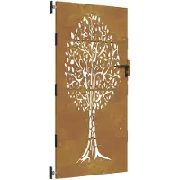 vidaXL Poort 85x175 cm boomontwerp cortenstaal