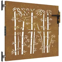 vidaXL Poort 85x100 cm bamboe-ontwerp cortenstaal