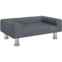 vidaXL Hondenmand 70x45x26,5 cm fluweel donkergrijs