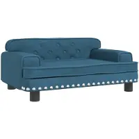 vidaXL Hondenmand 70x45x30 cm fluweel blauw