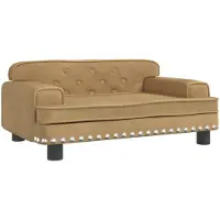 vidaXL Hondenmand 70x45x30 cm fluweel bruin