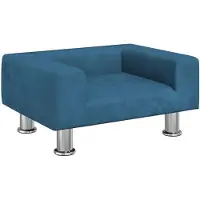 vidaXL Hondenmand 50x40x26,5 cm fluweel blauw