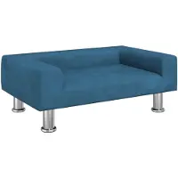 vidaXL Hondenmand 70x45x26,5 cm fluweel blauw
