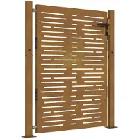 vidaXL Poort 100x125 cm vierkant cortenstaal