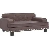 vidaXL Hondenmand 70x45x30 cm kunstleer bruin