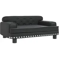 vidaXL Hondenmand 70x45x30 cm kunstleer zwart