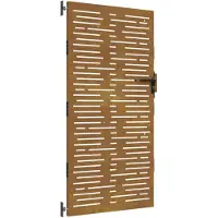 vidaXL Poort 85x200 cm vierkant cortenstaal