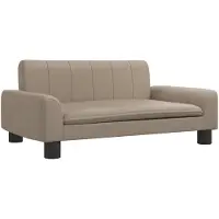 vidaXL Hondenmand 70x45x30 cm kunstleer cappuccinokleurig